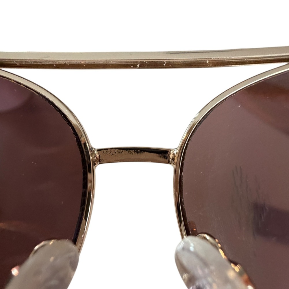Quay Australia Vivienne Sunglasses Gold Rose Gold Mirrored Aviator Case + Cloth - Picture 11 of 16